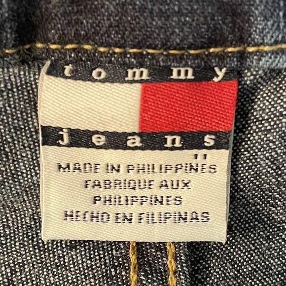 Vintage Tommy Jeans Mid Rise Flare Dark Faded Y2K 90s Deadstock‎ RARE NWT Sz 11 - Picture 10 of 11